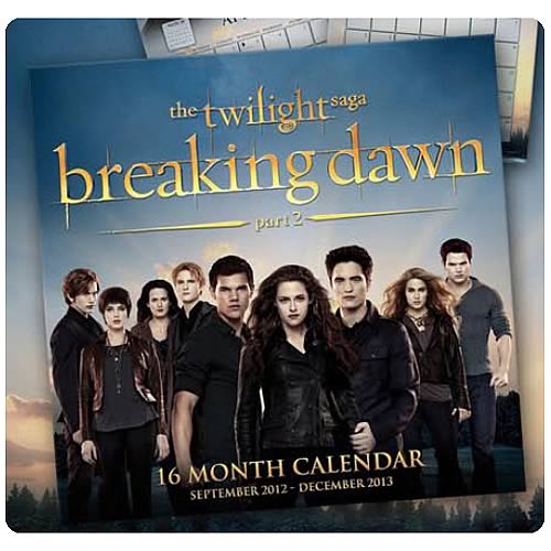 Twilight Breaking Dawn Part 2 16-Month 2013 Calendar